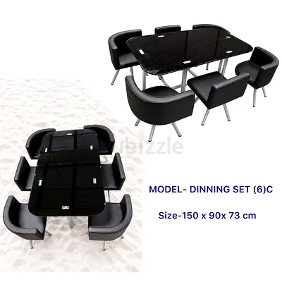 Daning table top glass brand new 6seater