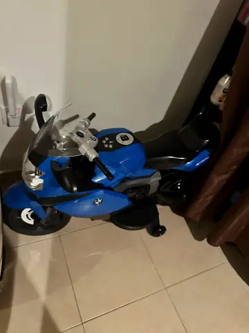 Blue Ride-On Electric Kids Motorcycle - Good Condition