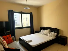 Big furnished Master Room with attached bathroom near metro | AED 3,500