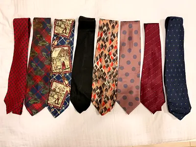 Collection of assorted silk and patterned men's neckties