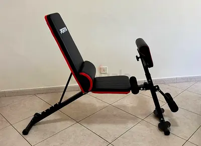Adjustable Weight Bench with Preacher Curl Attachment