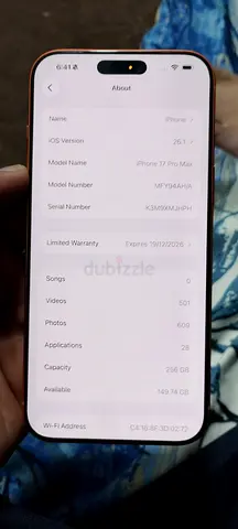 iPhone 17 Pro Max 256GB - like brand new