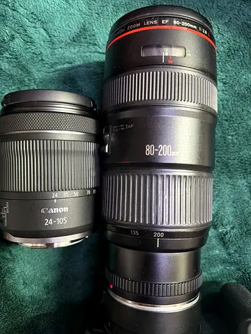 Canon EF 80-200mm + Canon 24-105mm Lenses (Used)