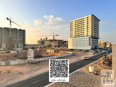 عرض ذهبي || قطعة أرض تجارية زاوية بمساحة 4200 قدم مربع || معتمدة للبناء (أرضي + طابقين) || السعر: 3,200,000 درهم || منطقة "الهليو 2" – أرض تجارية على