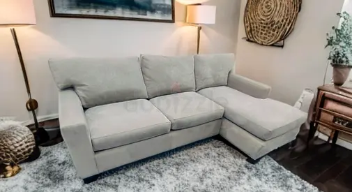 Perfect condition crate and barrel premium quality lshape sofa