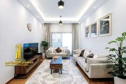Luxury apartment, second tenant. One bedroom, living room, and open balcony. Ajman Corniche. Fully furnished, available for monthly rent.
