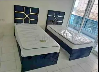 Single velvet bed frame with upholstered headboard