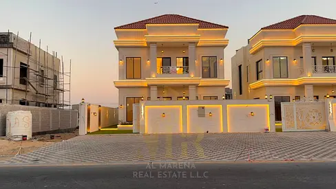 Luxury villa for sale in Al Helio, Ajman | 4 master bedrooms | Includes registration and ownership