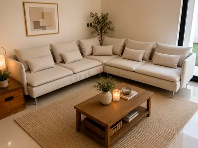 Available high quality IKEA sodhram corner sofa