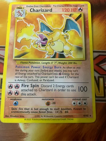 Pokémon Charizard Holo Rare Trading Card (Vintage) - Good Condition negotiable