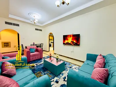 🌟 Luxurious furnished one-bedroom apartment for monthly rent in Al Rawda 2 – Strategically located on the main road near Mohammed Bin Zayed Road with