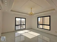 For annual rent – new villa with five master bedrooms in Al Yasmin | first tenant