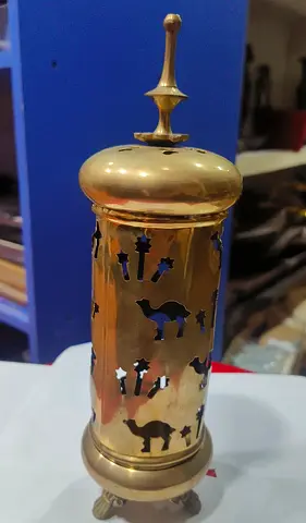 Vintage brass incense 23cm height