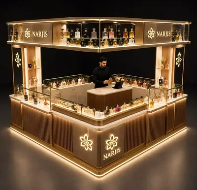 Elegant Perfume Kiosk