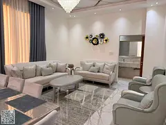 Fully furnished villa for annual rent in Al Yasmeen, Ajman, consisting of 5 master bedrooms.