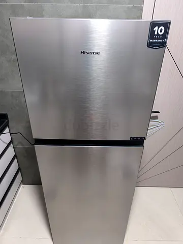 Hisense 2-Door Top Freezer Refrigerator - Stainless Steel, 10 Year Warranty