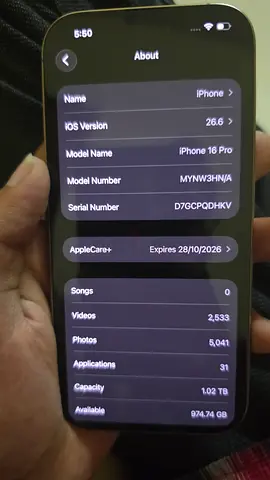 iPhone 16 Pro 1TB - indian specs, Good Condition, Ready to Use One physical and one e sim