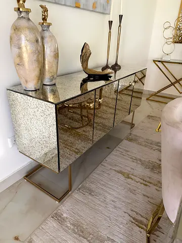 Mirrored 2-cabinet Console Chest - Decorative Accent Cabinet
