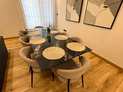 Modern 8 seater dining table with chairs