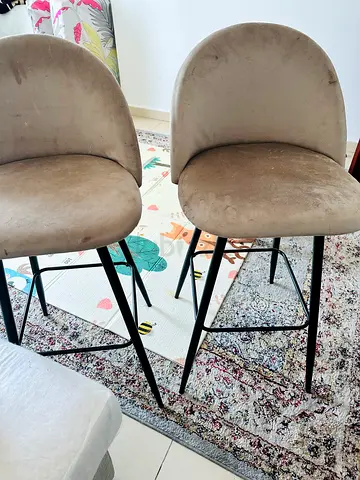 2 beige color high chair