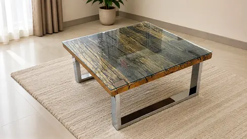 Marina Home Railway Wood Coffee Table