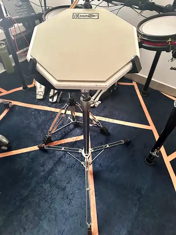 Drum Practice Pad on Premier double braced snare stand (quiet practice)