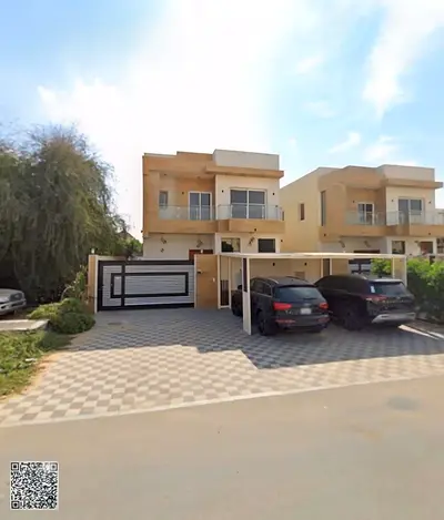 Annual villa for rent in Al Mowaihat 2, featuring 5 master bedrooms and a garden.