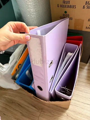 10 pcs Bundle of Used A4 Ring Binders - Assorted Colors (Good Condition)