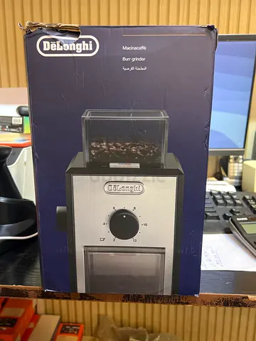 DeLonghi Burr Coffee Grinder - Stainless Steel, New in Box