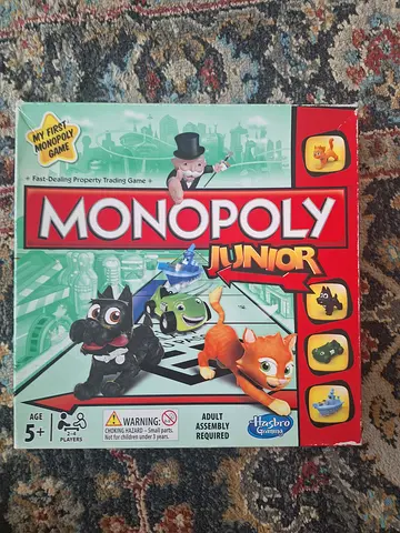 Monopoly Junior board game - good condition, complete set