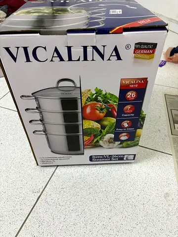 Vicalina 26cm 3-tier Stainless Steel Steamer Pot - Brand New in Box