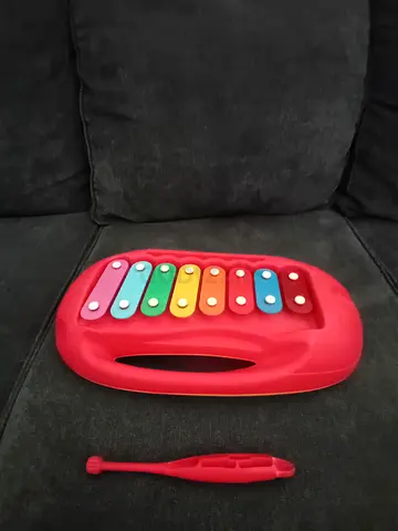 Small colorful xylophone toy with mallet – good condition