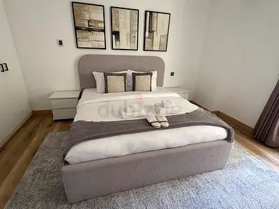 Modern Upholstered Bed Frame with Curved Headboard
