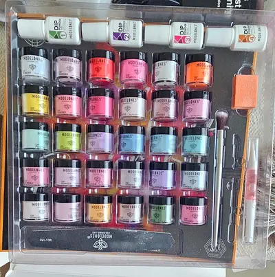 Dip powder nail kit with rechargeable electric file and other accessories