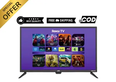 JVC 55 Inch 4K Ultra HD HDR LED Roku Smart TV 55CR530
