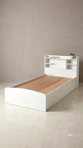 Kids Single Bed Frame With Storage Headboard