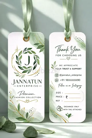 Set of Premium Clothing Price Tags / Hang Tags