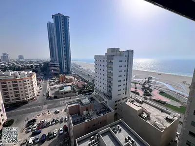أول ساكن- خزائن حائط- باركن مجاني- تكييف مركزي موفر للطاقة-تكييف مركزي موفر للطاقة- شقة غرفتين وصالة للإيجار السنوي – عجمان كورنيش