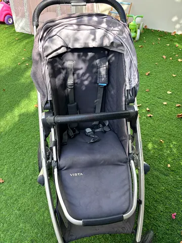 Used baby stroller (Vista) in good condition — single seat, grey