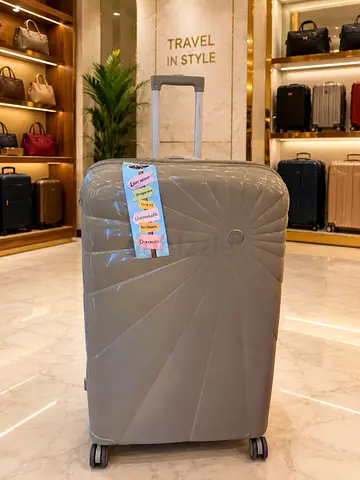 Luggage 32 size largest trolly bag polypropylene 360 spinner wheel with extension zipper