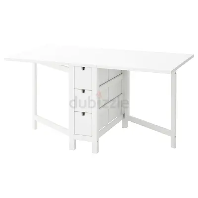VIHALS Gateleg table, white, 39/95/151x90 cm
