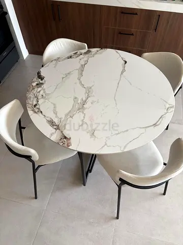 Modern dining table with chairs