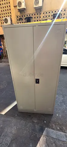 Large Metal Storage Cabinet / Office Locker - 2-Door Steel Cupboard