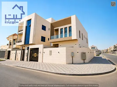 Corner villa for sale in Al Yasmin – electricity and air conditioning included | 5 master bedrooms