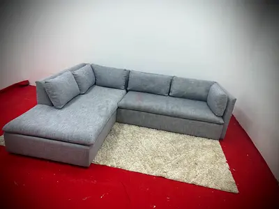 Perfect condition pottery barn grey color lshape sofa