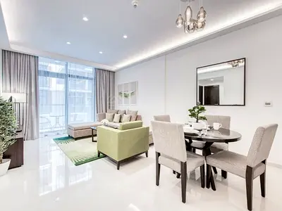 Fully Furnished 1BR | Celestia, Madinat | Balcony