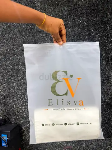 Elisva branded garment poly bag - medium size (reusable packaging)