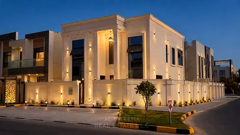📍 كورنر بالعالية | فيلا 5 غرف ماستر + مسبح | أرض 3,500 قدم² | بناء 3,800 قدم² | طابقان | 2,900,000 درهم شامل الرسوم