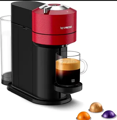 Nespresso Vertuo Capsule Coffee Machine - Compact Red & Black