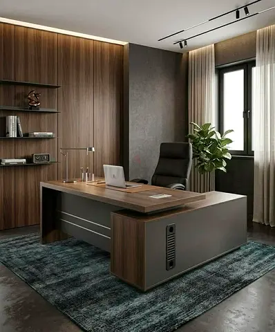 Luxury L Shaped Executive Office Desk – Modern Manager Desk for  Offices